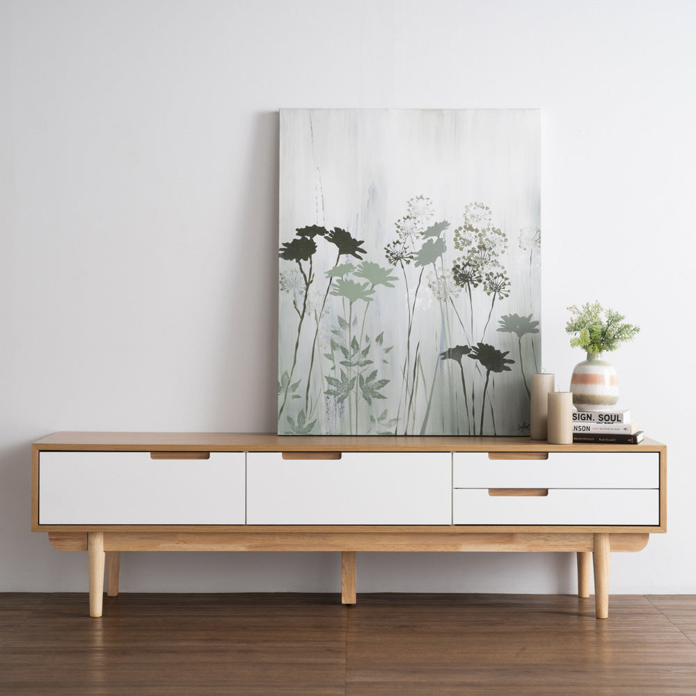 NAKULA Entertainment TV Unit 185.5cm - Natural & White