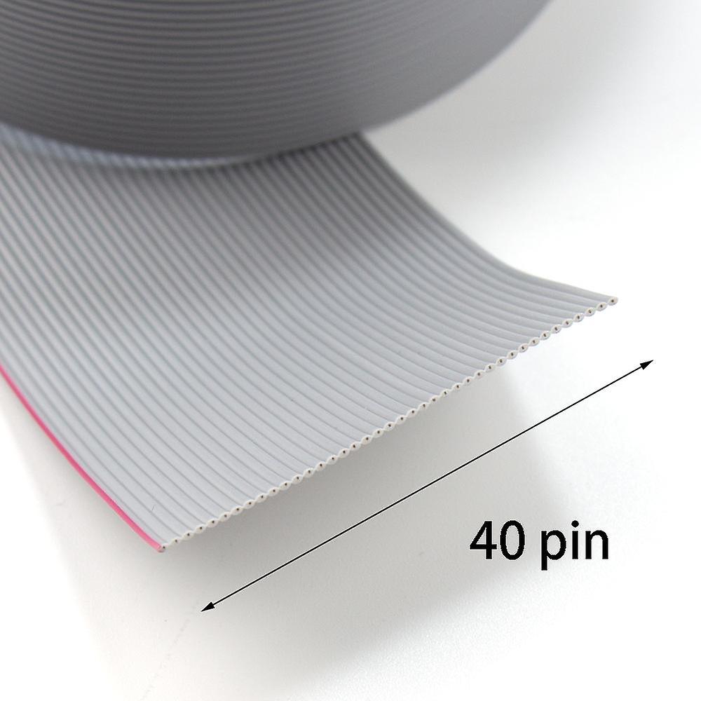 Born Pretty 1meter 40p 1.27mm Spacing Pitch Grey Flat Ribbon Cable 40 Pin 28awg Wire For Idc Fc 2.54mm Connector