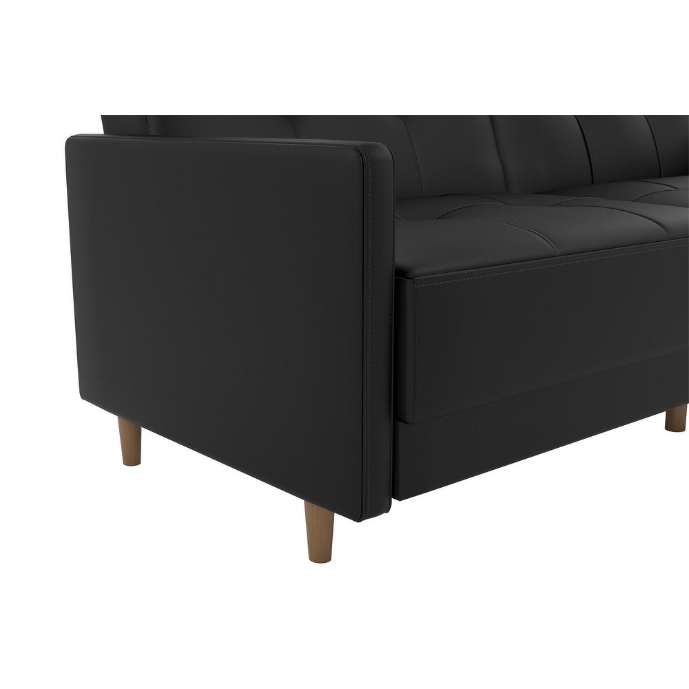 DHP Andora Faux Leather Coil Futon