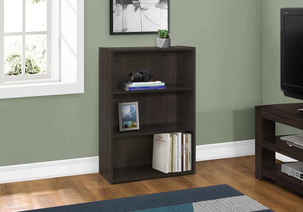 Bookshelf  Bookcase  4 Tier  36 quotH  Office  Bedroom  Laminate  Brown   Transitional   Bookcases   by Monarch Specialties  Houzz