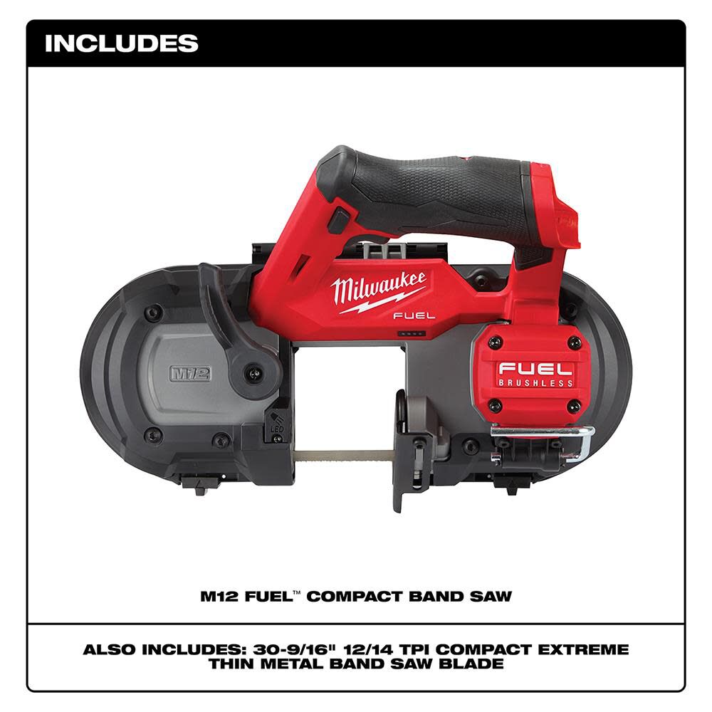 Milwaukee M12 FUEL Compact Band Saw Bare Tool 2529-20 from Milwaukee