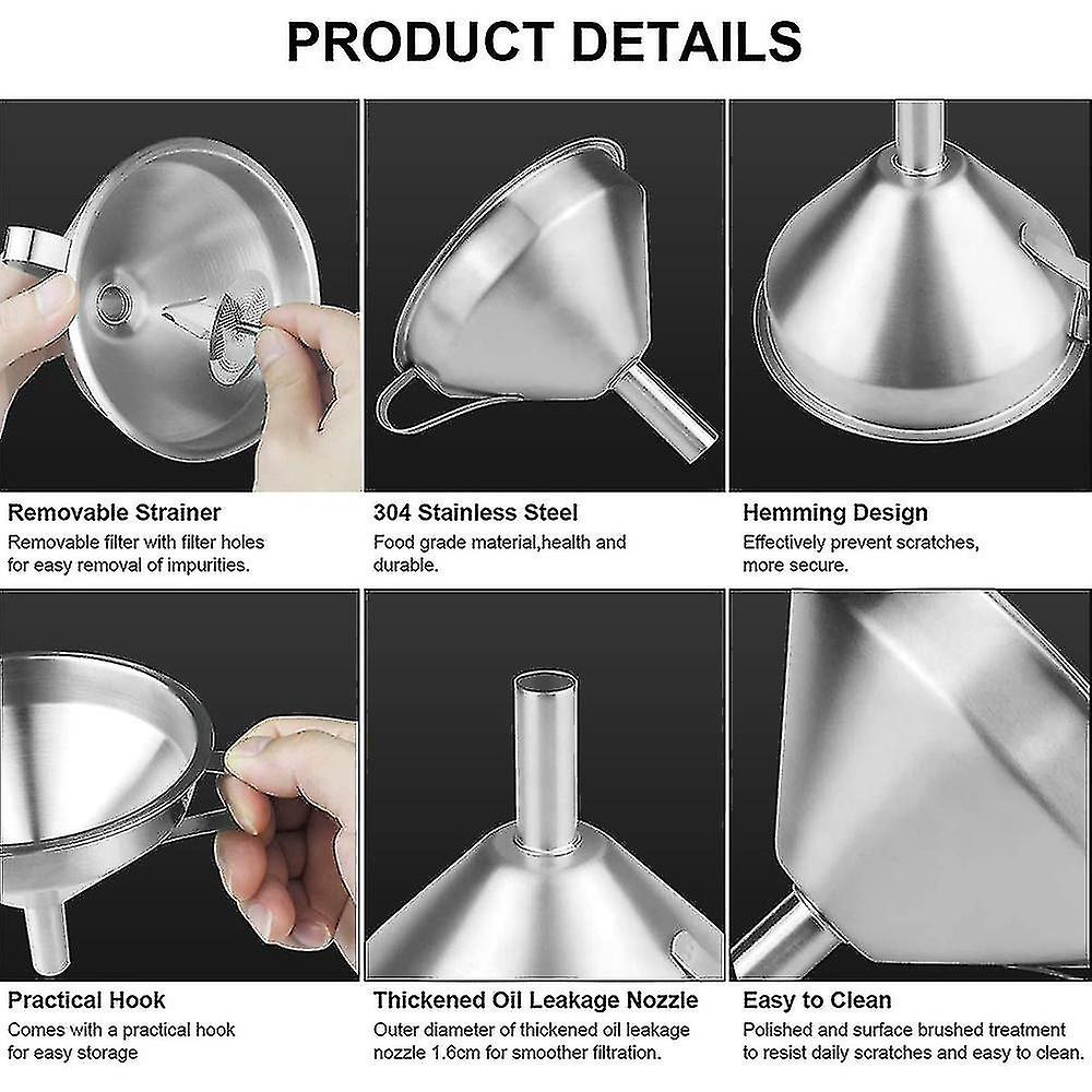 Stainless Steel Kitchen Funnel For Essential/cooking Oils Food Grade