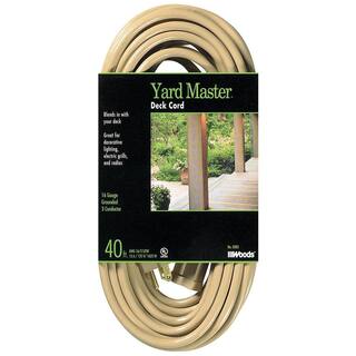 Southwire 40 ft. 163 Gauge Light Duty General Purpose SJTW Outdoor Beige Extension Cord 385