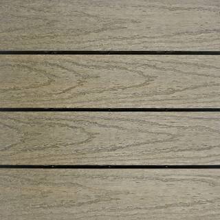 NewTechWood UltraShield Naturale 1 ft. x 1 ft. Quick Deck Outdoor Composite Deck Tile Sample in Roman Antique US-QD-ZX-AT-S