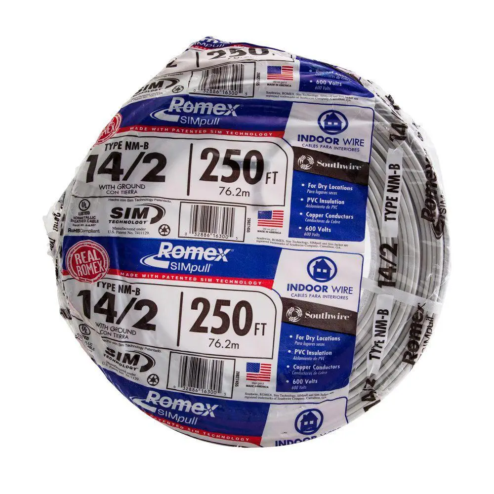 Southwire 250 ft. 142 Romex SIMpull Solid NM-B WG Wire