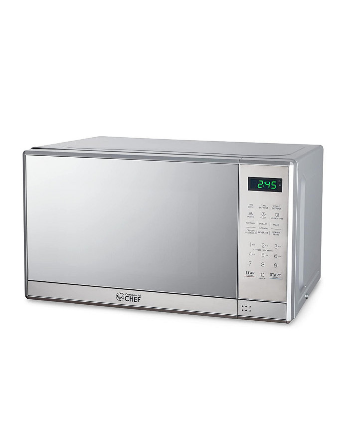 Commercial Chef 0.7 Cu. Ft. Counter Top Microwave Stainless Steel