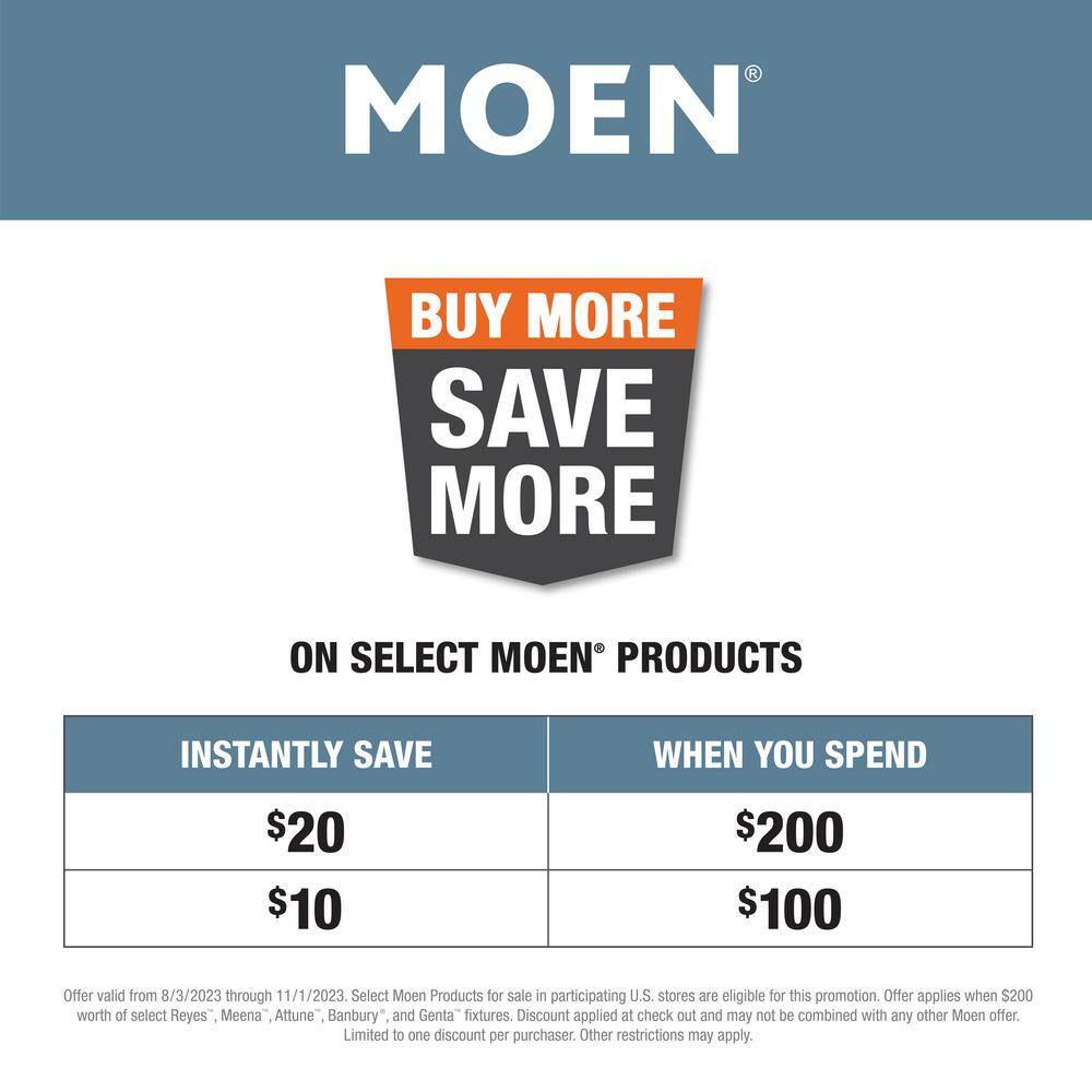 MOEN Attune 8-Spray Patterns 4 in. Wall Mount Dual Shower Head and Adjustable Handheld in Matte Black 218C0BL