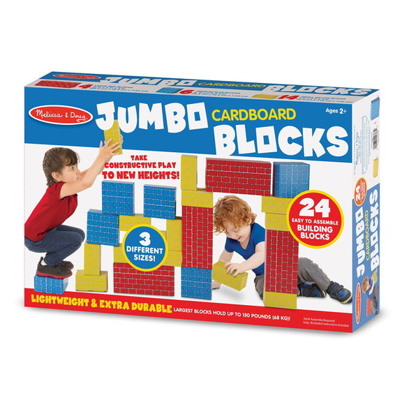 Melissa   Doug LCI2783 Jumbo Cardboard Blocks 24 P...