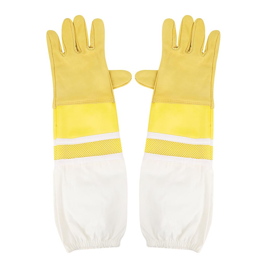 Professional Ventilated Bee Gloves Anti-bee Anti-sting Long Sleeves Elastic Cuff Protective Tools For Apiculture Beekeeperxxl