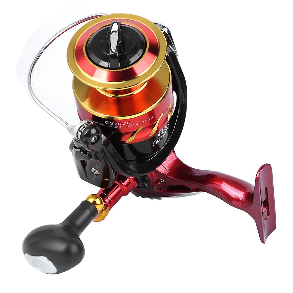 Skieted Spool Spinning Reel Metal Handle Long Shot Rock Fishing Wheel Fishing Accessorycs7000