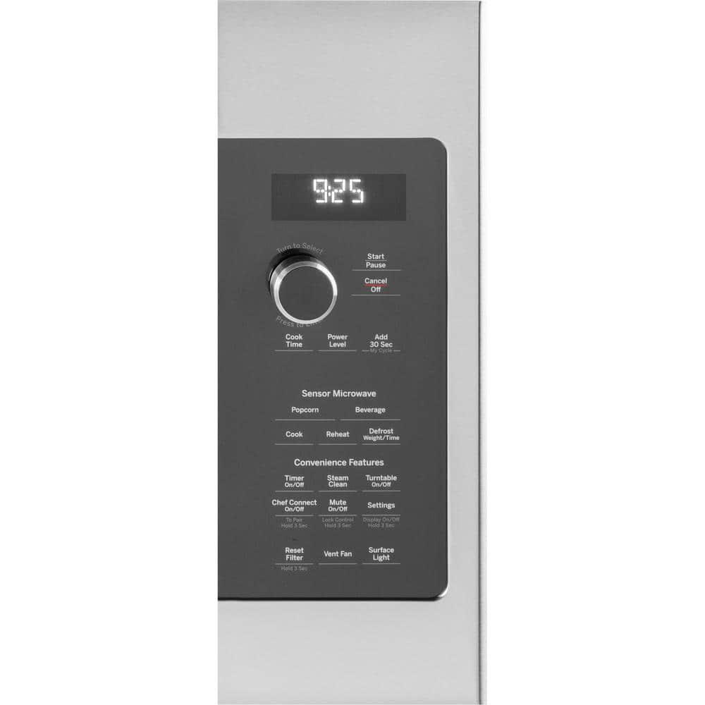 GE Profile 22 Cu Ft Over the Range Microwave in Stainless Steel with Extendable SlideOut Vent