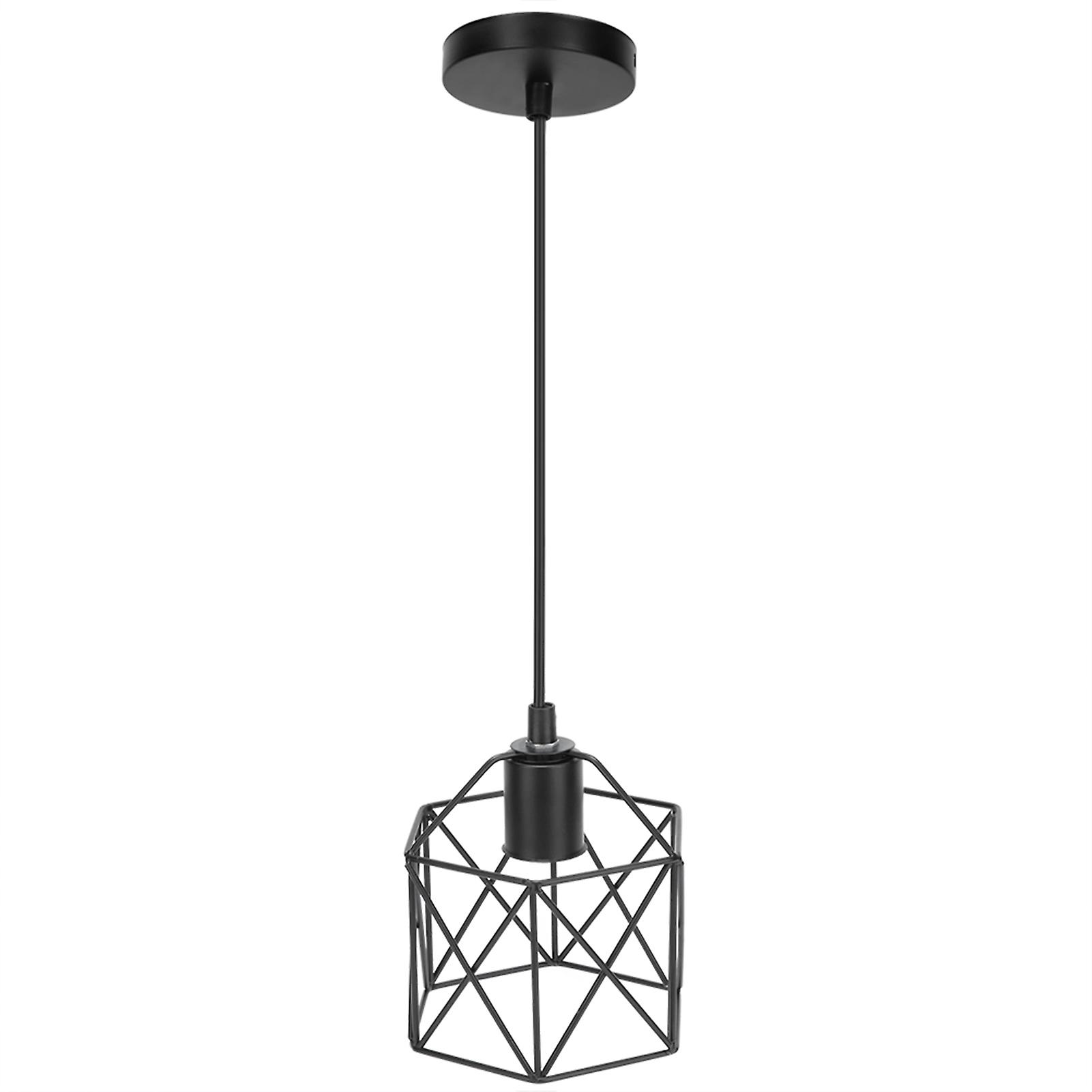 E27 Home Retro Iron Pendant Light Hanging Lantern Chandelier Lighting Fixture for Kitchen Dining Room