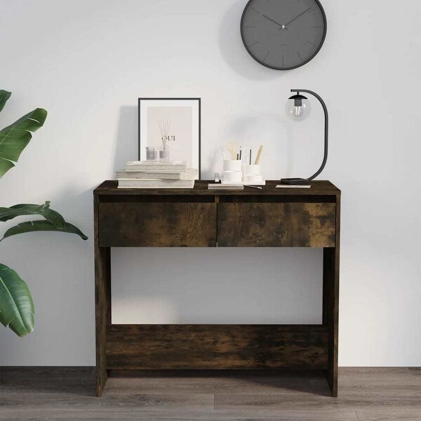 Console Table Smoked Oak 35