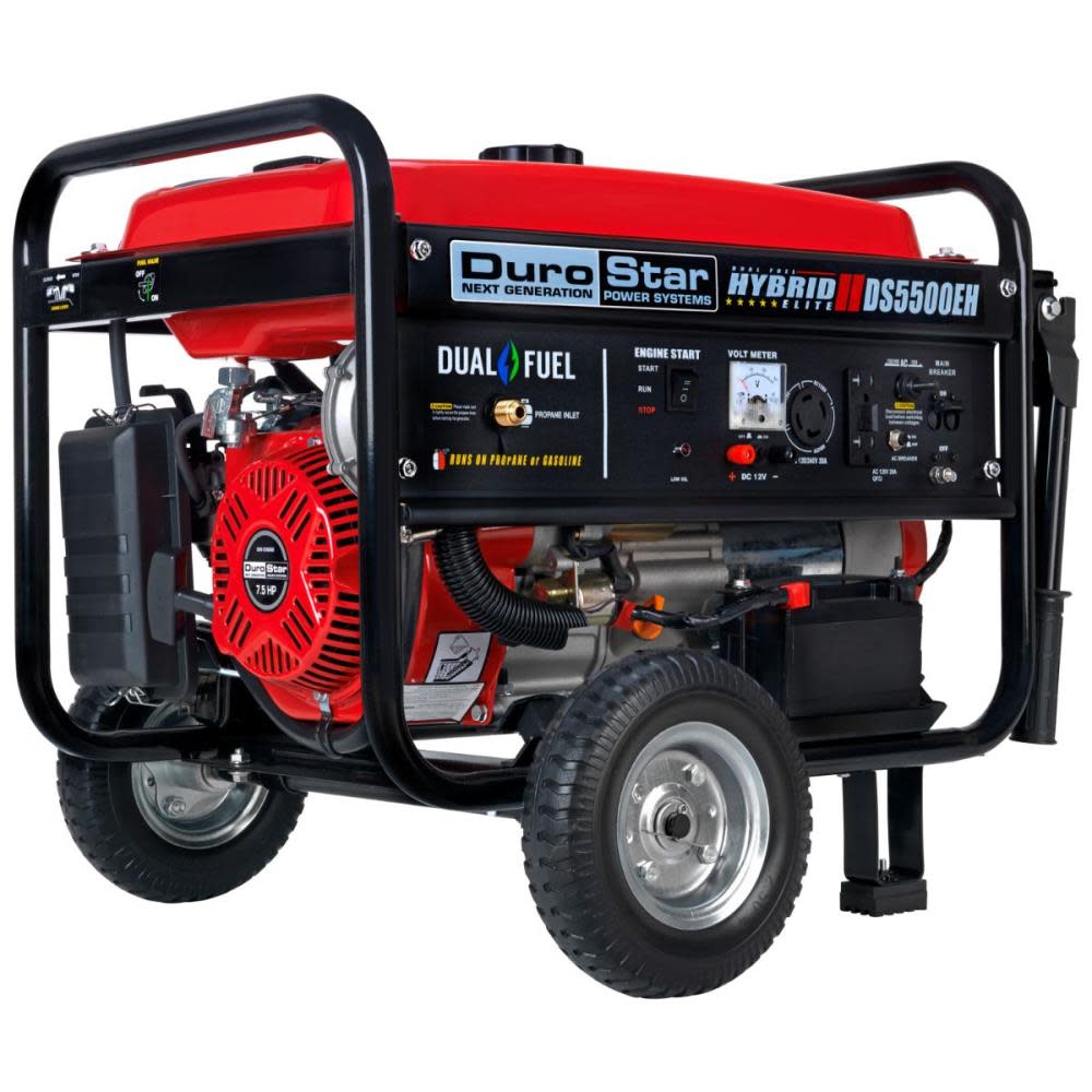 DuroStar DS5500EH 5500-Watt Electric Start Dual Fuel Hybrid Portable Generator ;