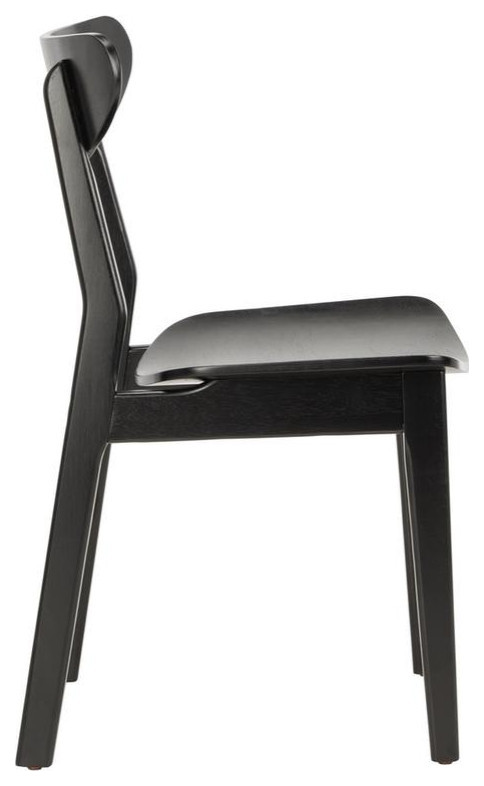 Massell Retro Dining Chair Set of 2 Black   Midcentury   Dining Chairs   by Virgil Stanis Design  Houzz