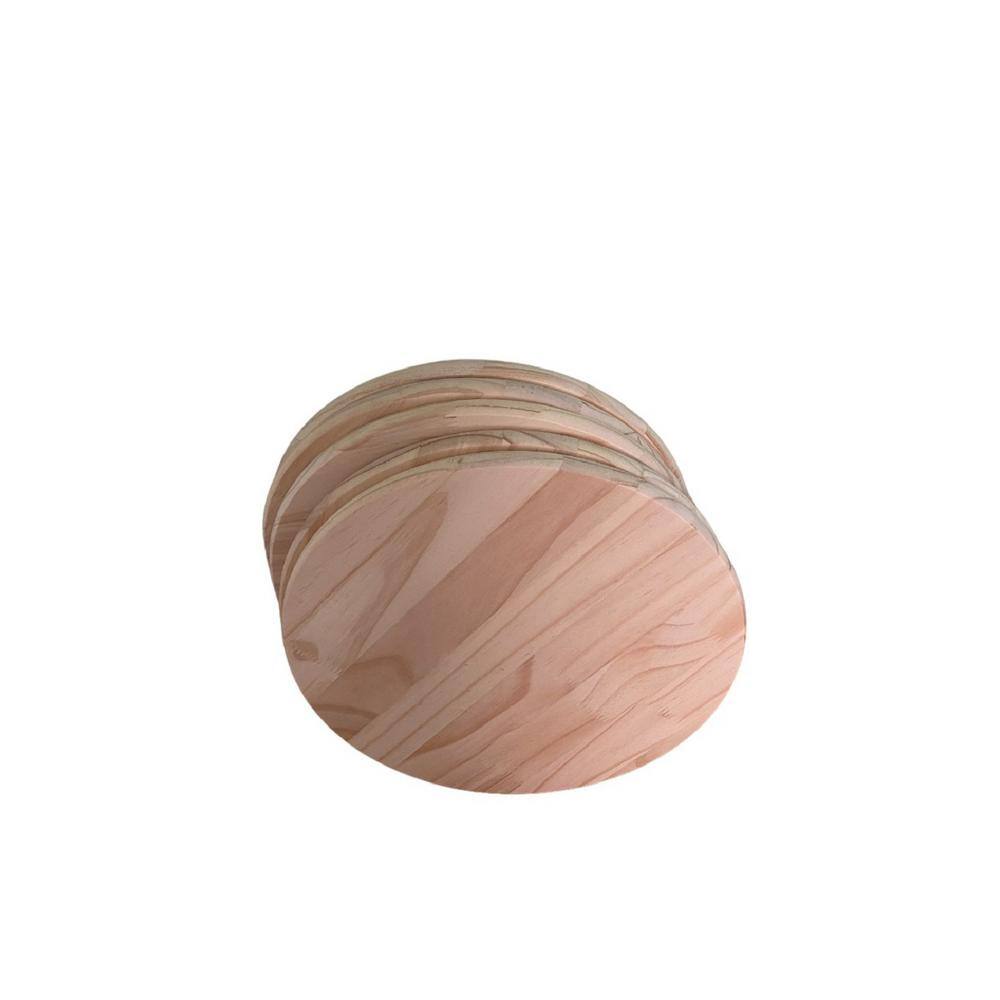 MMOBILITY Edge-Glued Round (Common Softwood Boards: 0.75 in. x 17.75 in. x 17.75 in.) Pine Wood Round Boards (Pack of 5) 5-15