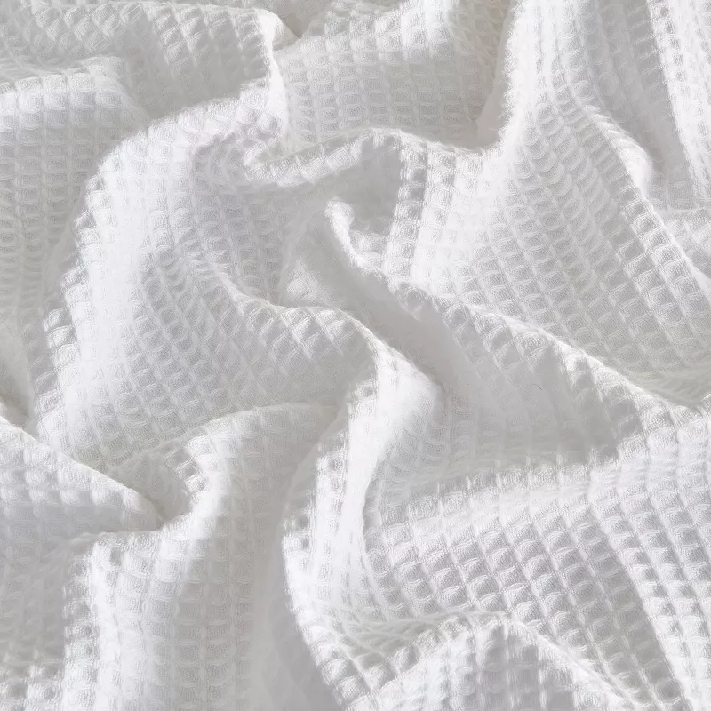 Madelinen Cotton Waffle Weave Knit Blanket