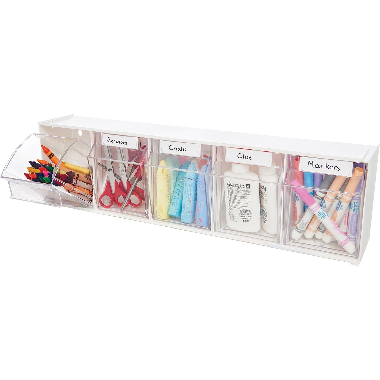 Tilt Bin Interlocking Multi-Bin Storage Organizer by Deflecto， LLC DEF20503OP