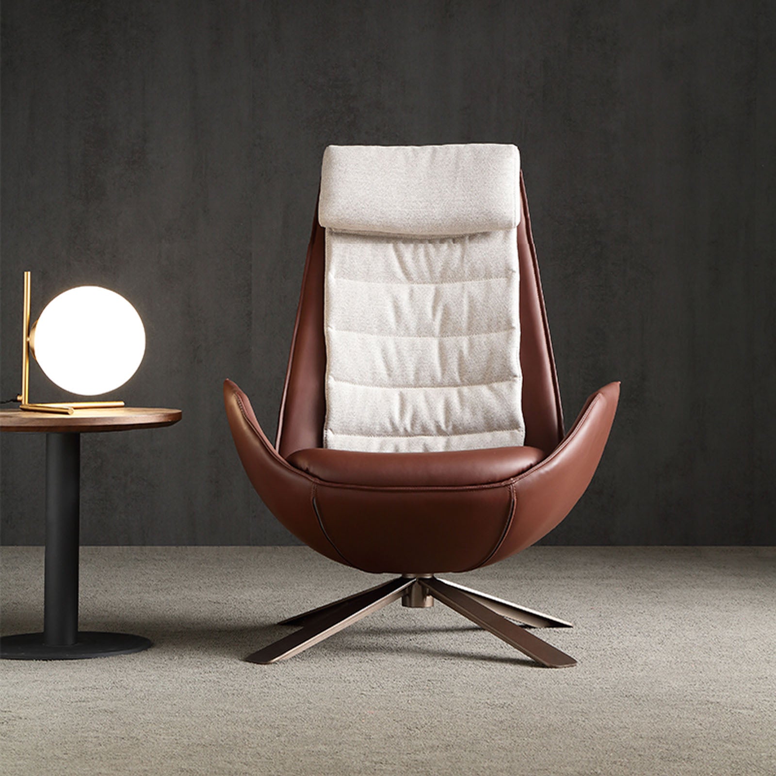 Severo Lounge Chair Lc045 Brown