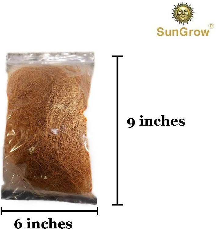 SunGrow Bird Nesting Coconut Fiber， Bedding Material for Parakeet and Finch Nest Box