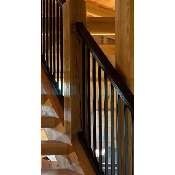 Aria Railing 3 in. x 3 in. x 36 in. Black Powder Coated Aluminum Deck Post Kit AK141336B