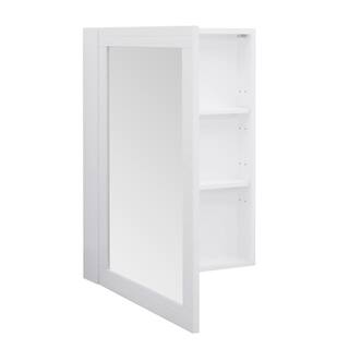 Home Decorators Collection Sturgess 24 in. W x 32 in. H Rectangular White Wood Framed Surface Mount Medicine Cabinet with Mirror 19111-MC24-WT