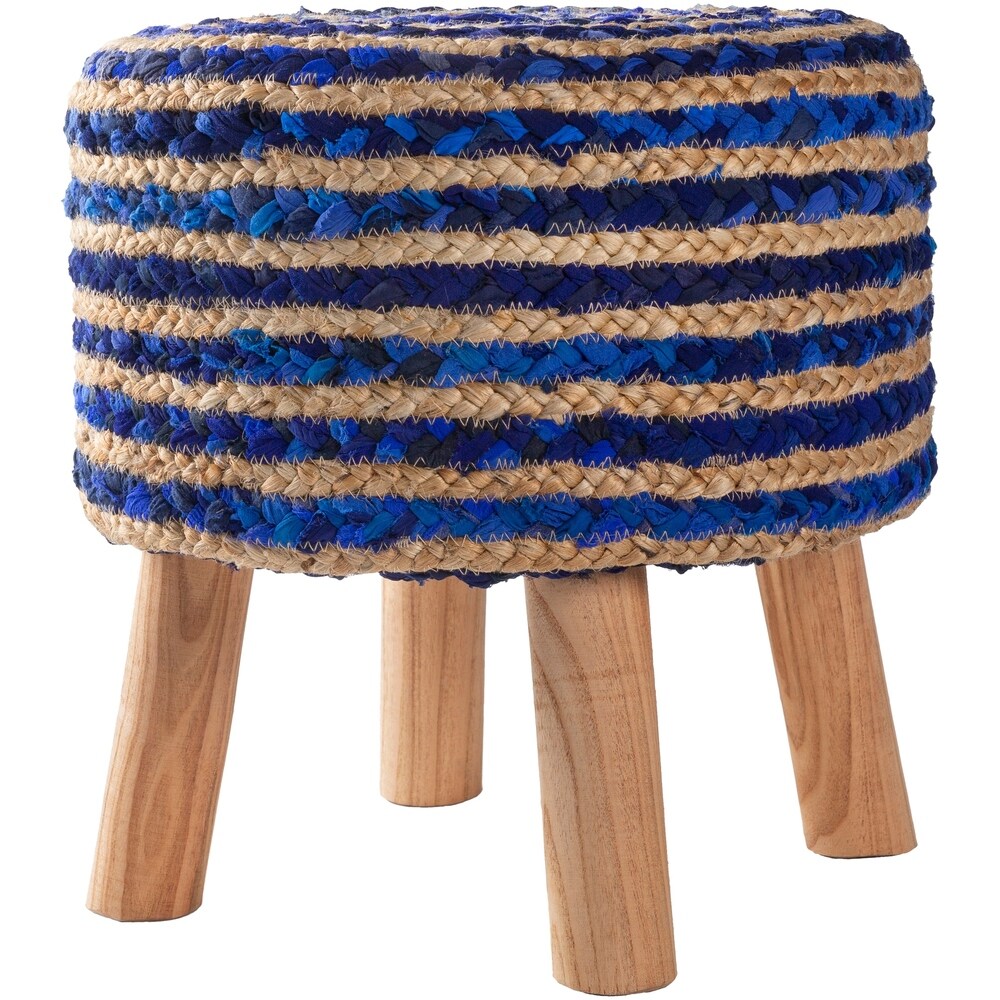 Artistic Weavers Baeley Hand Crafted Bohemian Jute and Wood Foot Stool