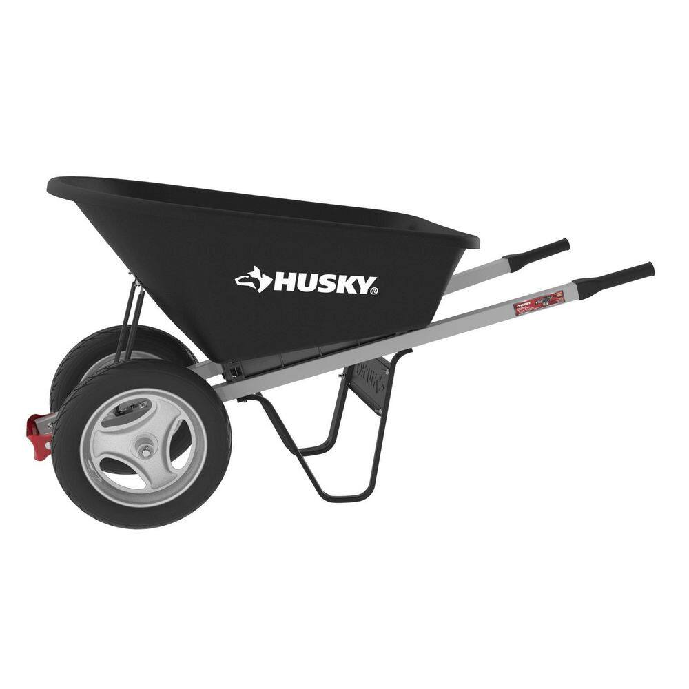 Husky 6 cu. ft. Poly Dual FF Wheelbarrow 35287