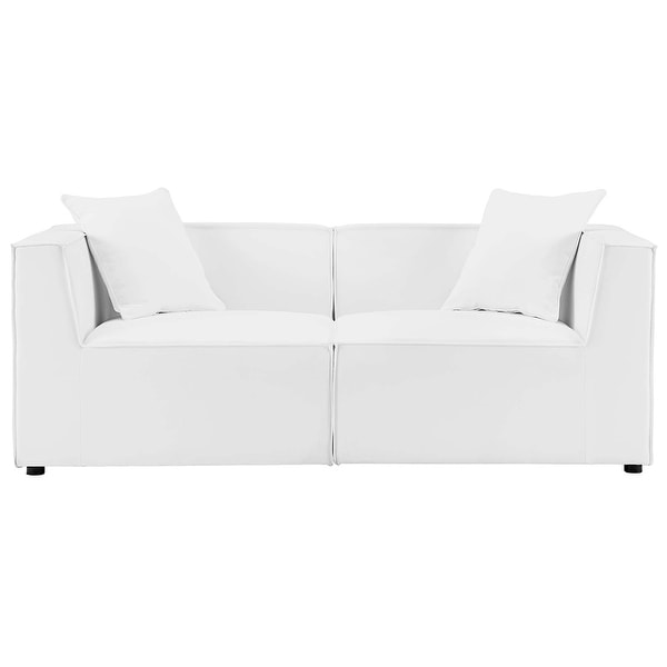 Saybrook Outdoor Patio Upholstered 2Piece Sectional Sofa Loveseat