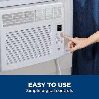 GE 6000 BTU 115-Volt Window Air Conditioner for 250 sq. ft. Rooms in White with Remote AHTE06AA