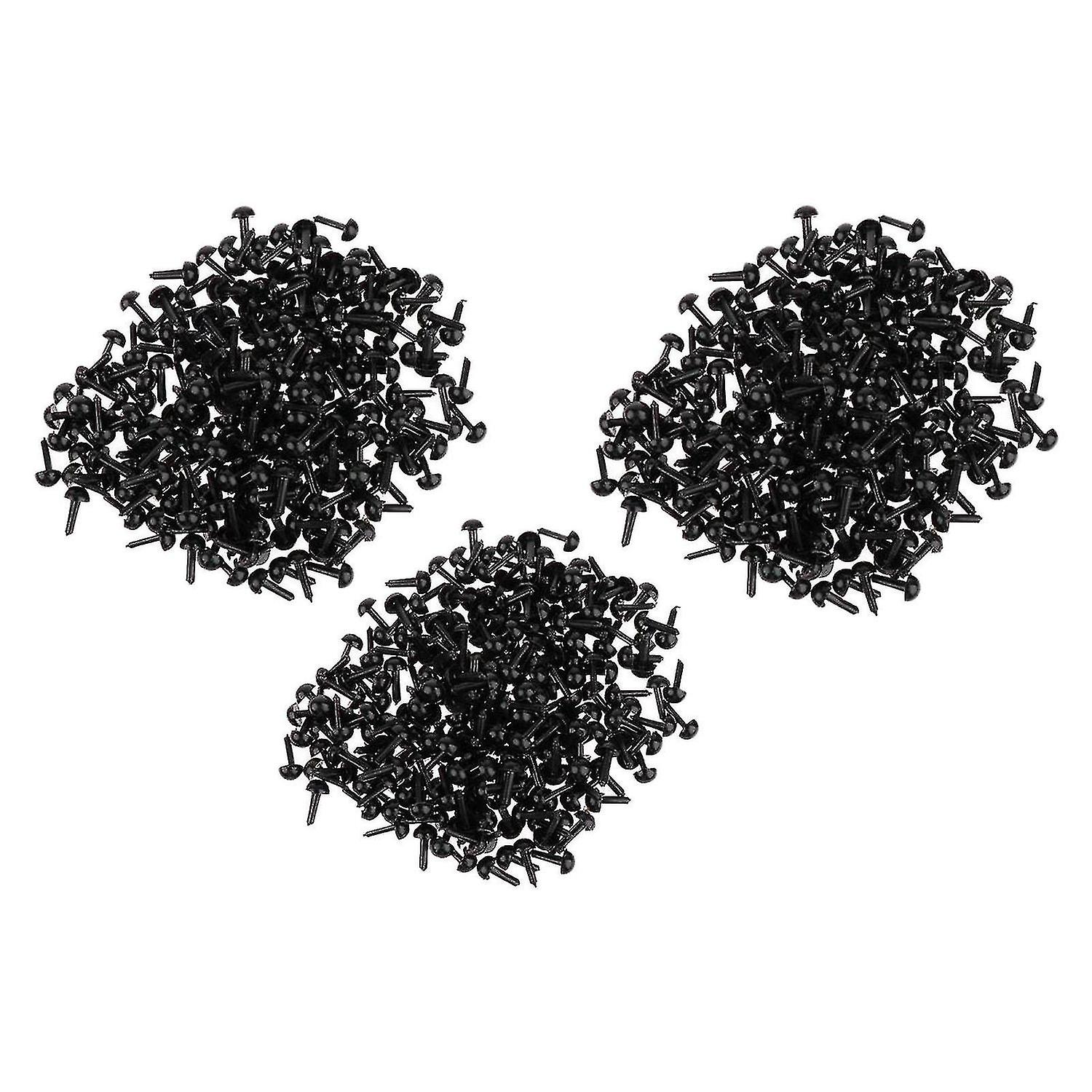 600pcs Black Plastic Safety Eyes For Doll Animal Toys