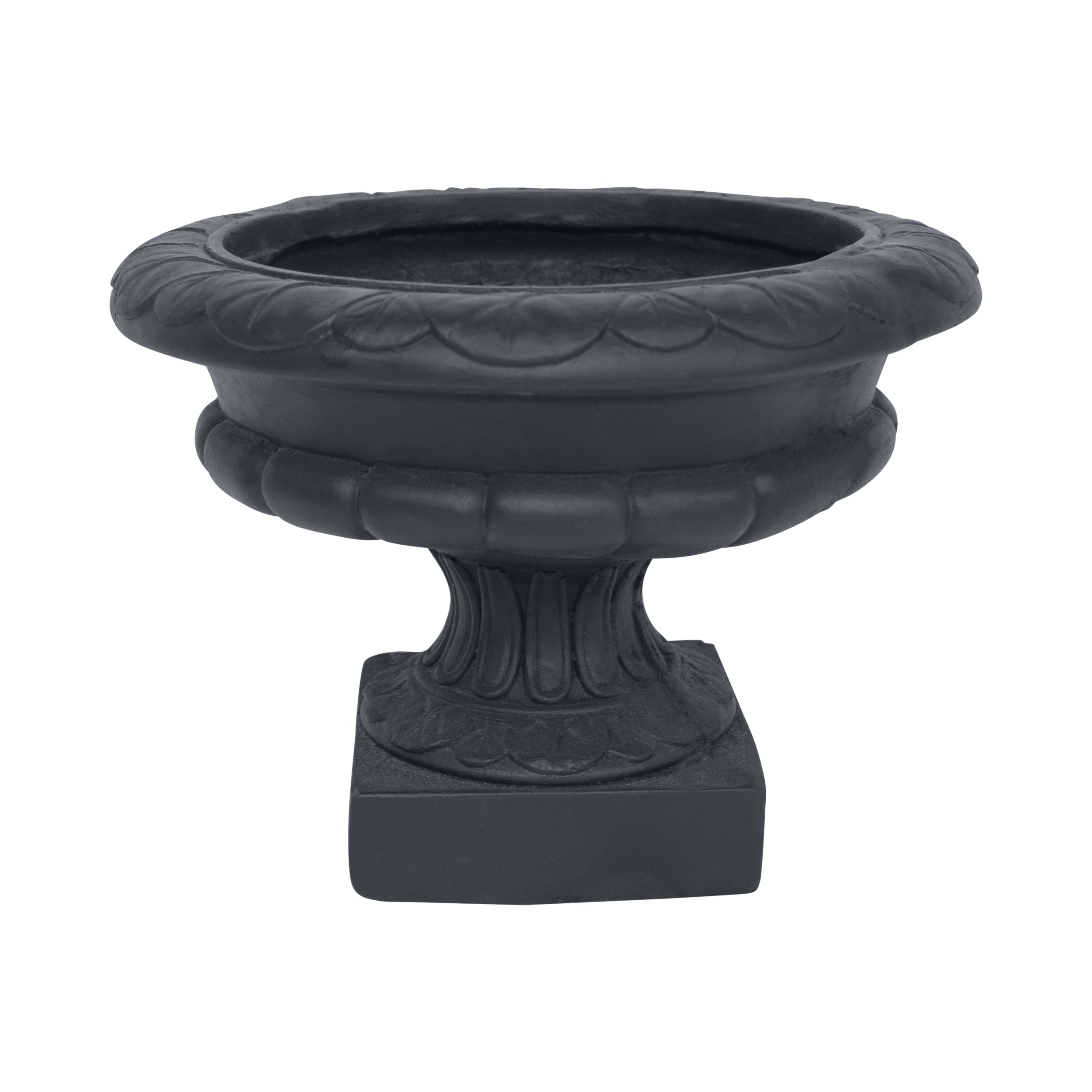 Darrel Chalice Garden Urn Planter, Roman, Botanical, Lightweight Concrete