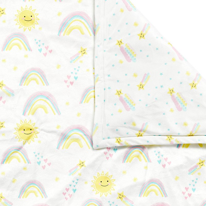 Lush Decor Sunshine Rainbow Reversible Soft and Plush Oversized Soft Blanket