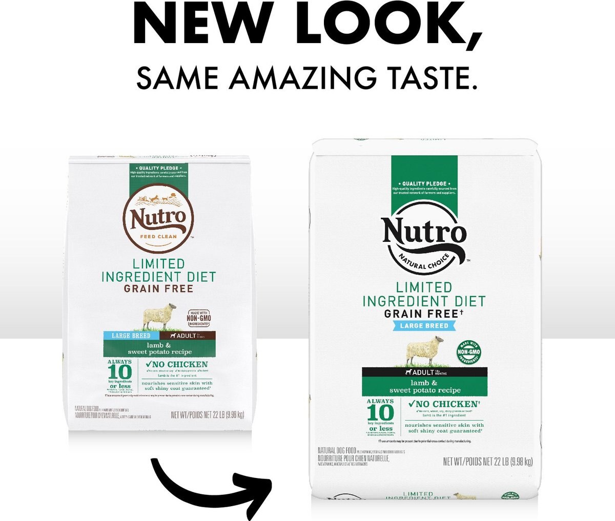 Nutro Limited Ingredient Diet Sensitive Support with Real Lamb and Sweet Potato Grain-Free Large Breed Adult Dry Dog Food