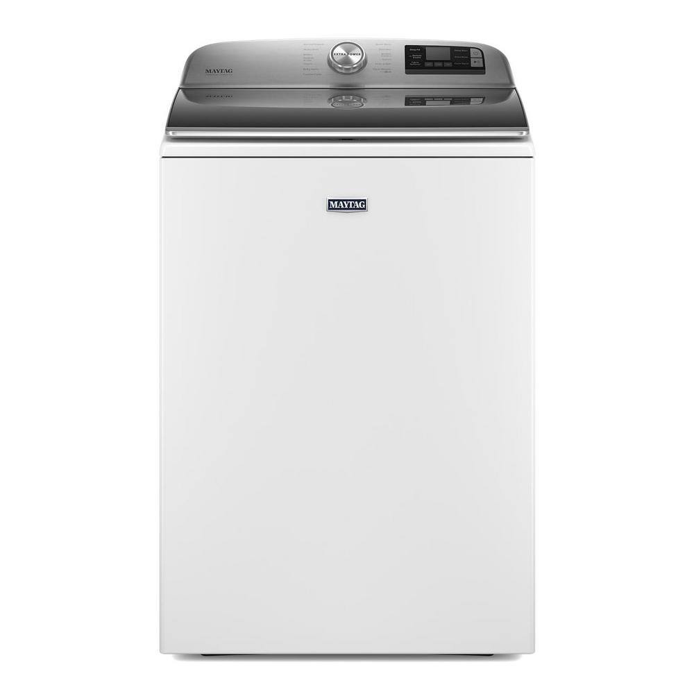 Maytag 5.3 cu. ft. Smart Capable White Top Load Washing Machine with Extra Power Button ENERGY STAR MVW7232HW