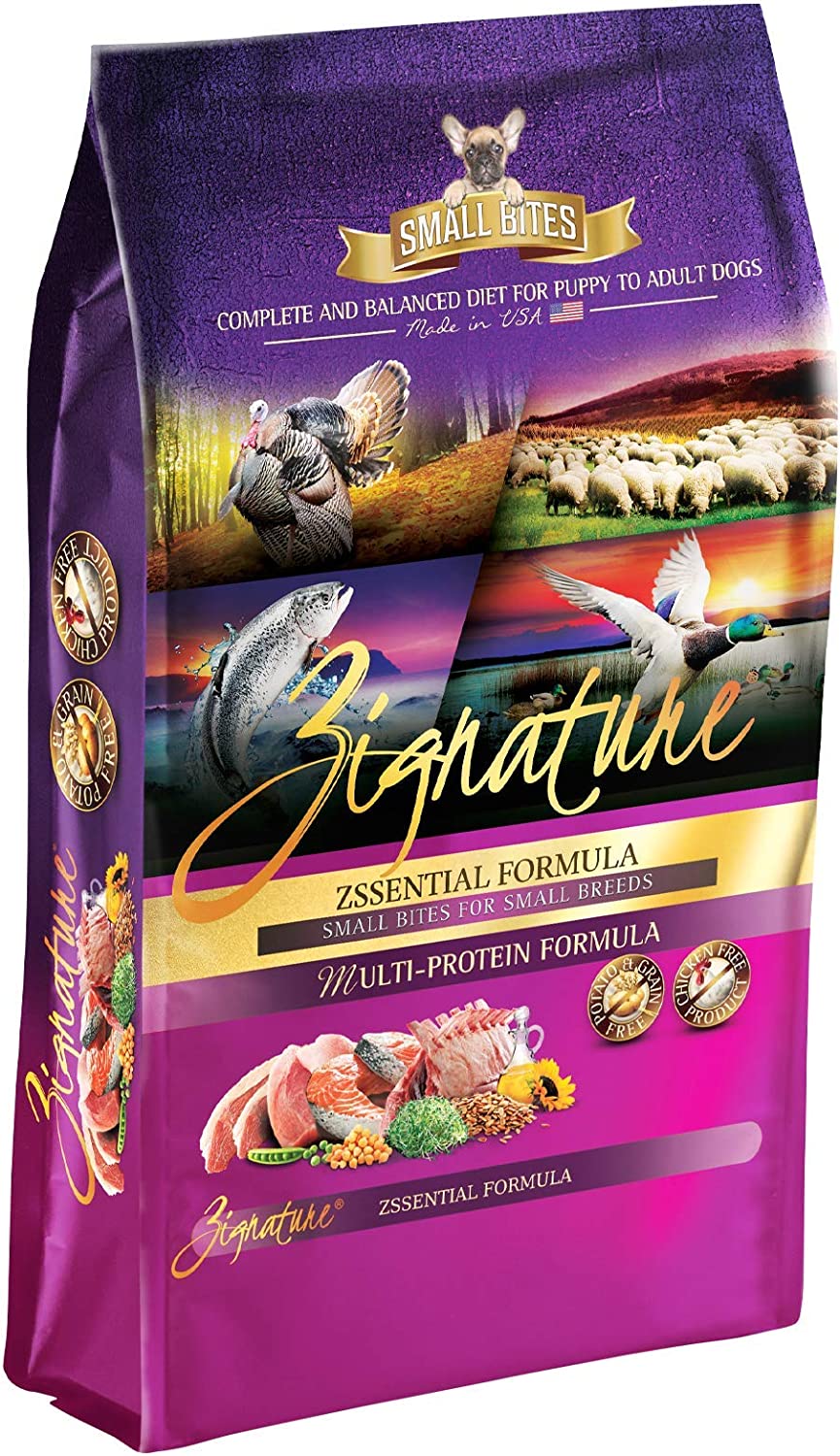 Zignature Small Bites Zssential Multi-Protein Formula With Probiotics Dry Dog Food 12.5 Pound (Pack of 1)