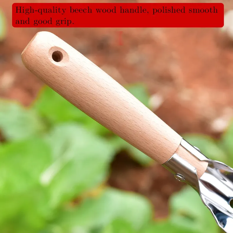 High Quality Multi function 304 Stainless Steel Garden Trowel Shovel with Sawtooth Hew Wrench