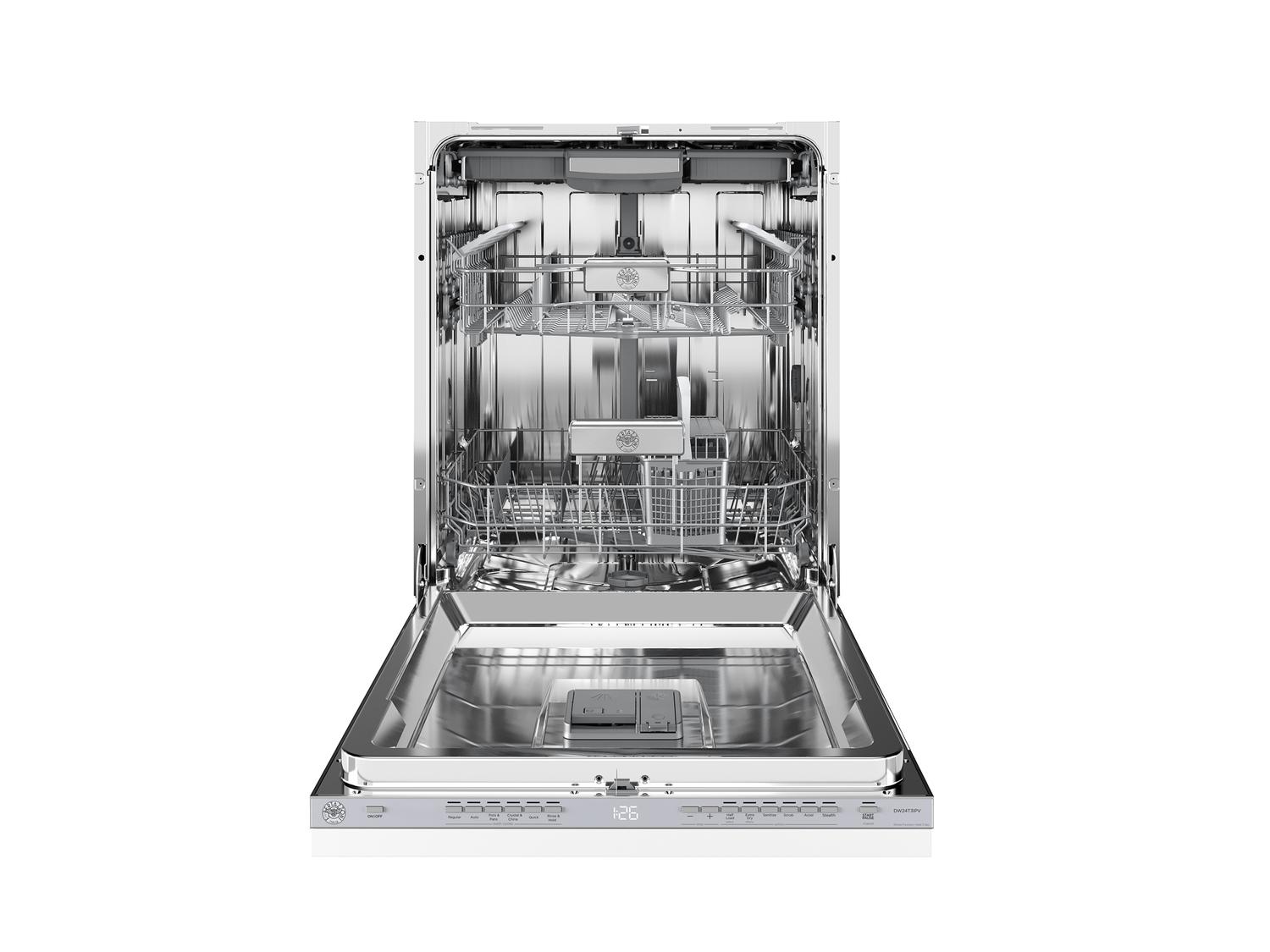 Bertazzoni DW24T3IPV 24 Inch Dishwasher Tall Tub Panel Ready, 15 Place Settings, 42 Db, 6 Wash Cycles Panel Ready