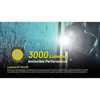 NITECORE 3000 Lumens USB-C Rechargeable Tactical LED Flashlight P23i