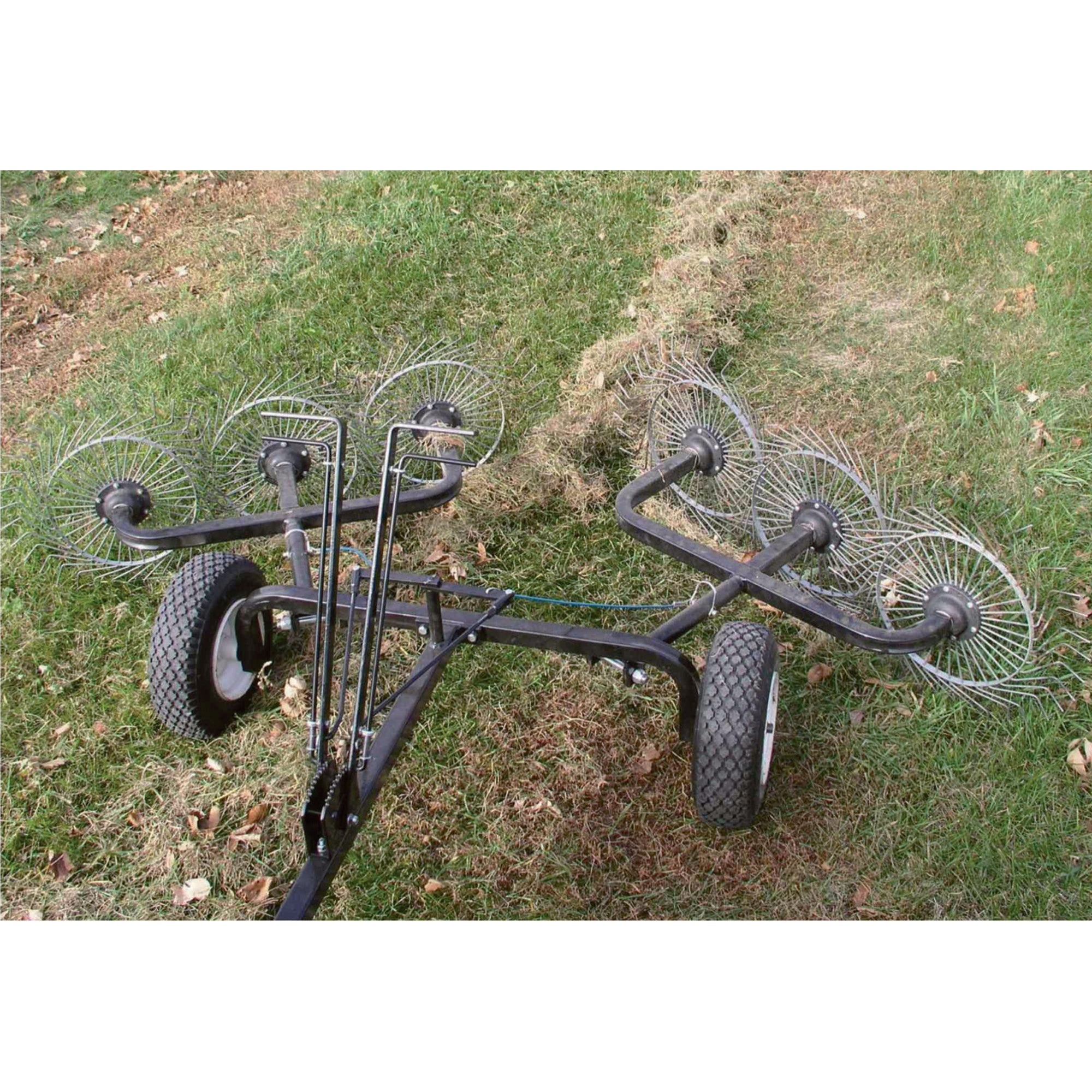 Strongway Acreage Rake - 60in.W, 6 Tine Reels