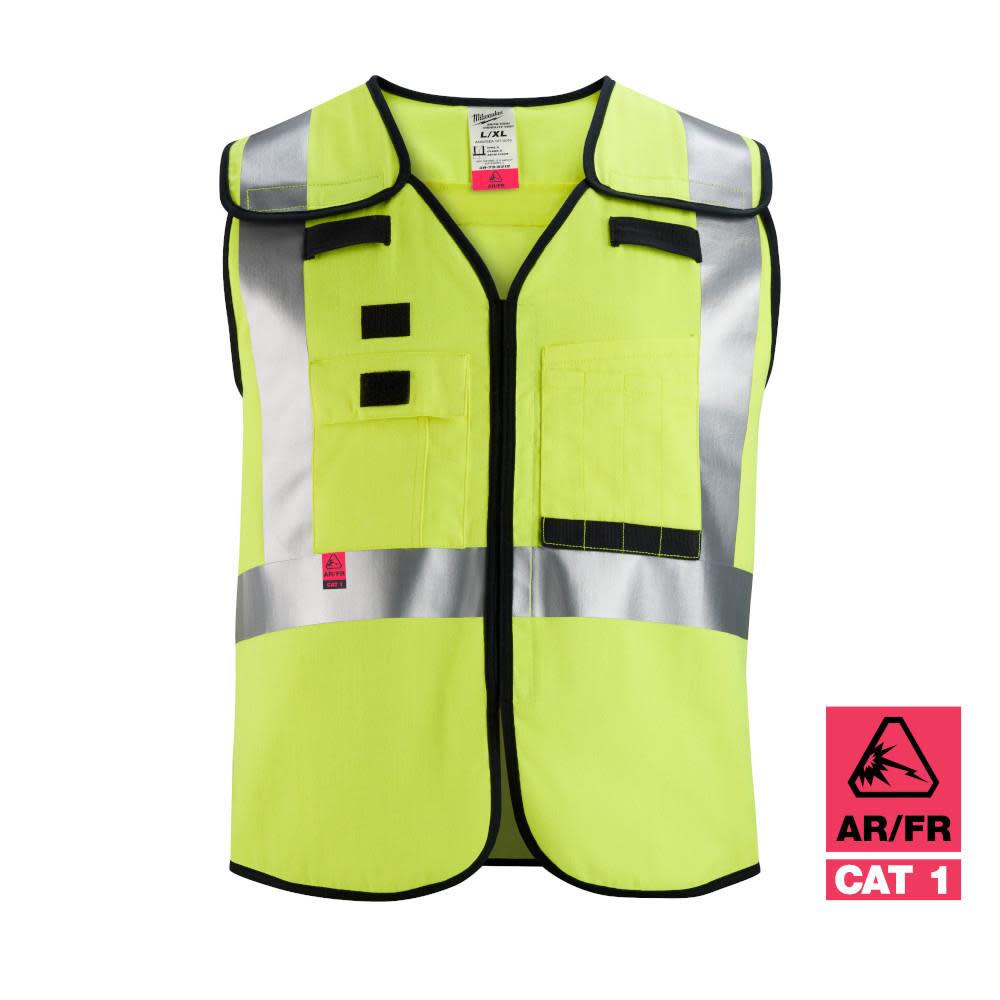 Milwaukee High Vis Safety Vest Yellow Class 2 Breakaway AR/FR Cat 1  L/XL