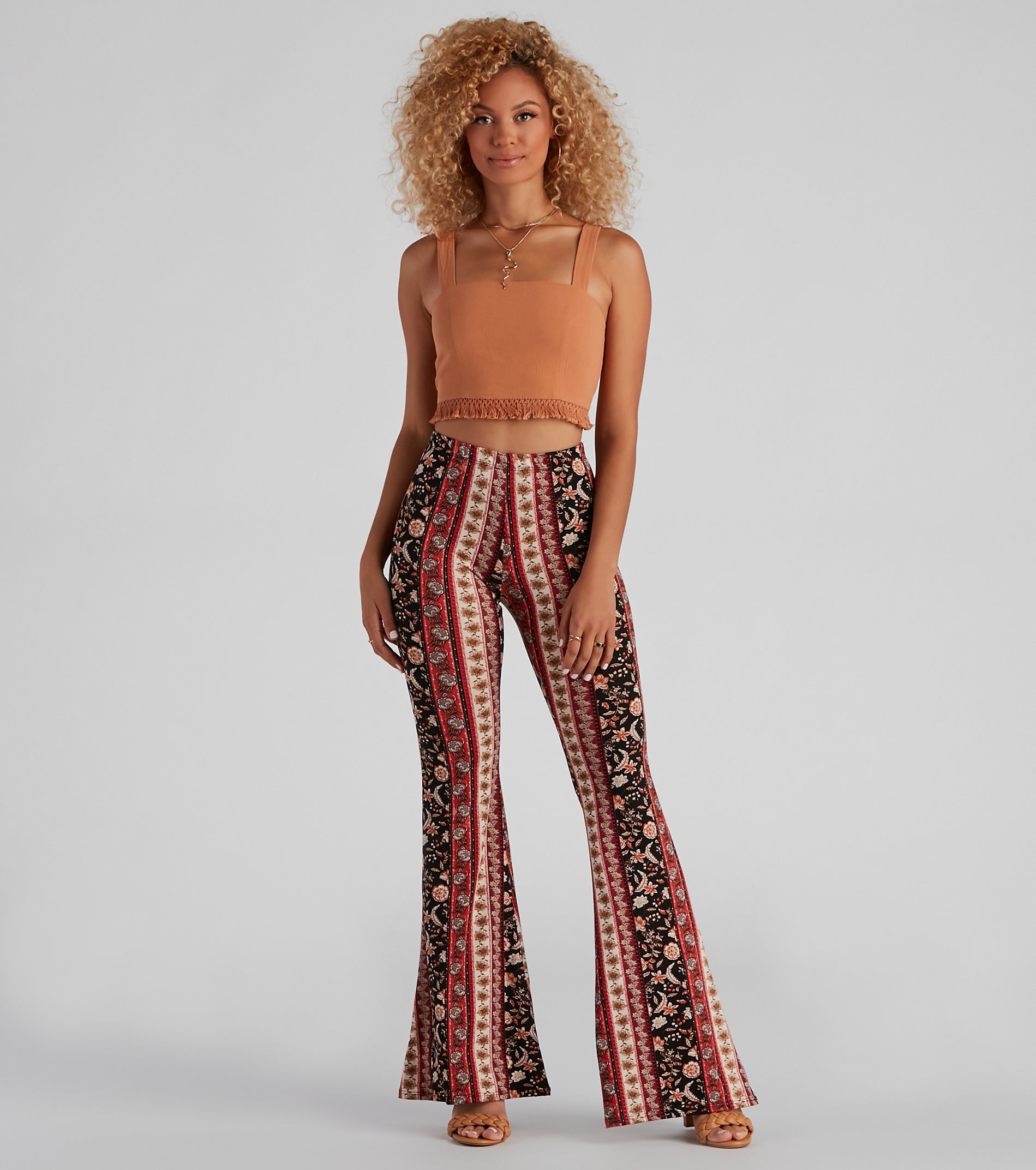 Boho Moment Floral Flare Pants