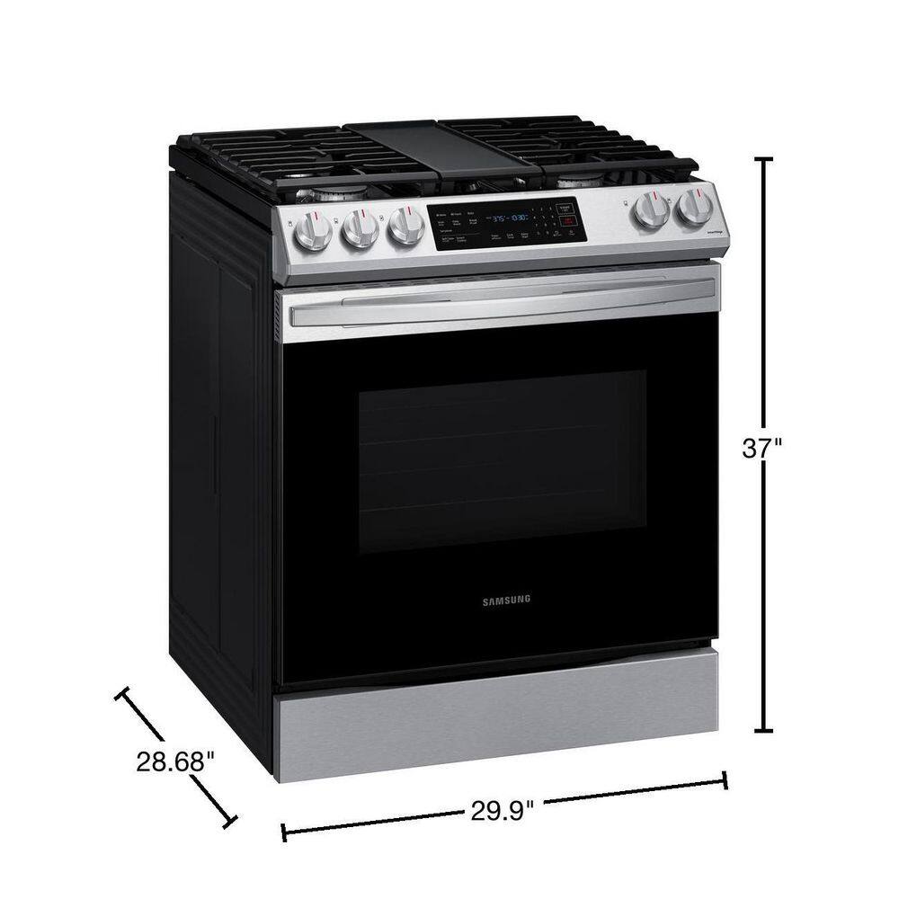  30 in. 6 cu. ft. Slide-In Gas Convection Range Oven in Fingerprint Resistant Stainless Steel NX60T8311SS