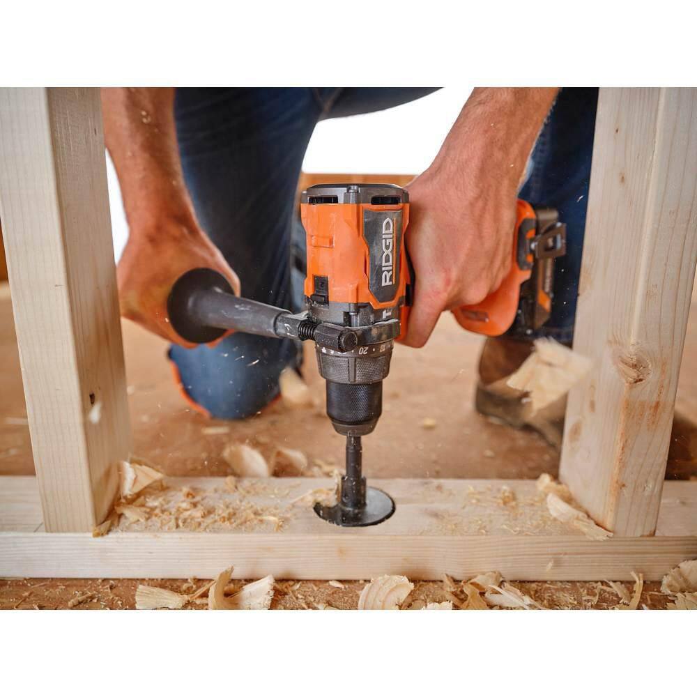 RIDGID 18V Brushless Cordless 12 in. High Torque Hammer DrillDriver (Tool Only) R861152B