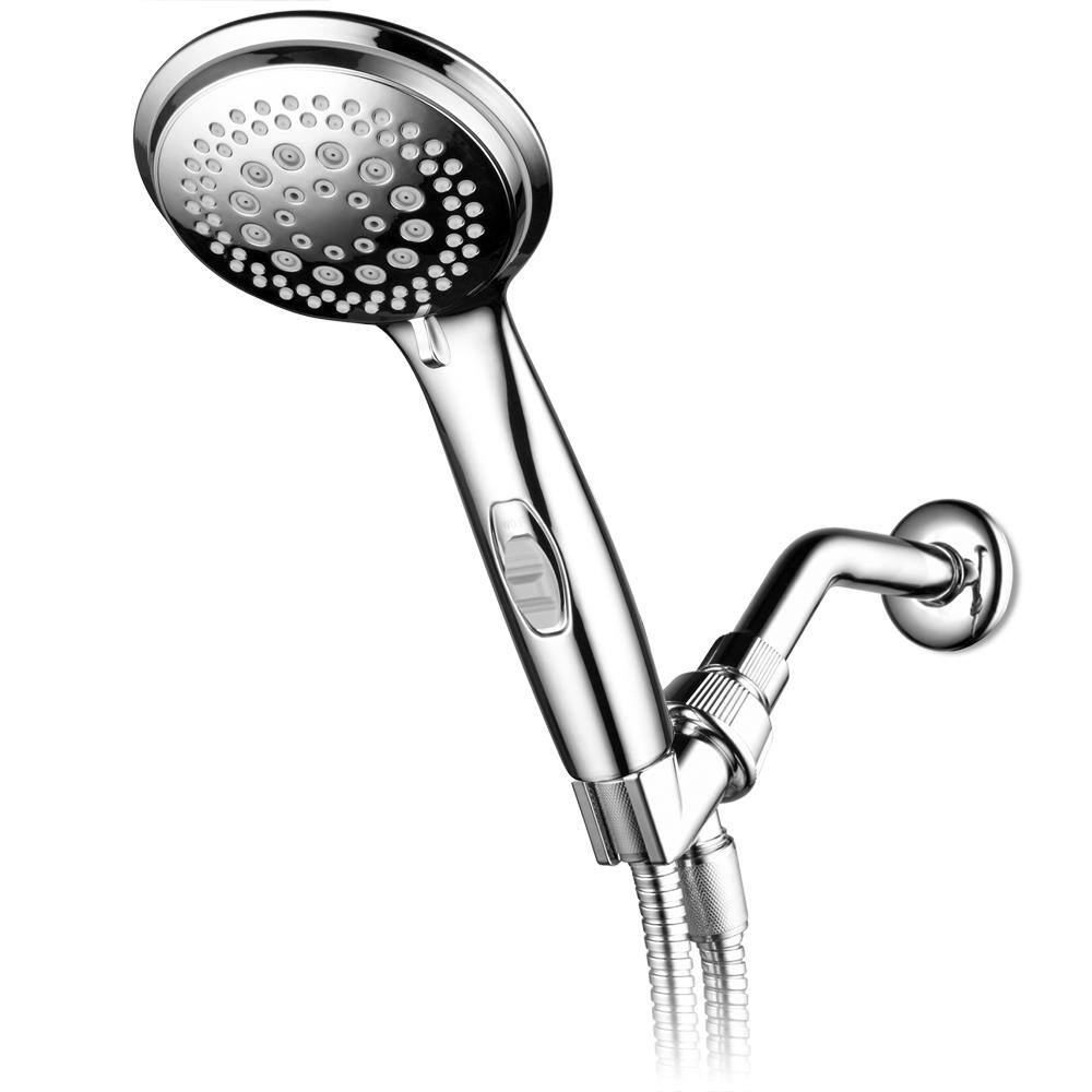 Dream Spa 9-Spray 4 in. Single Wall Mount Handheld Rain Shower Head in Chrome 21459