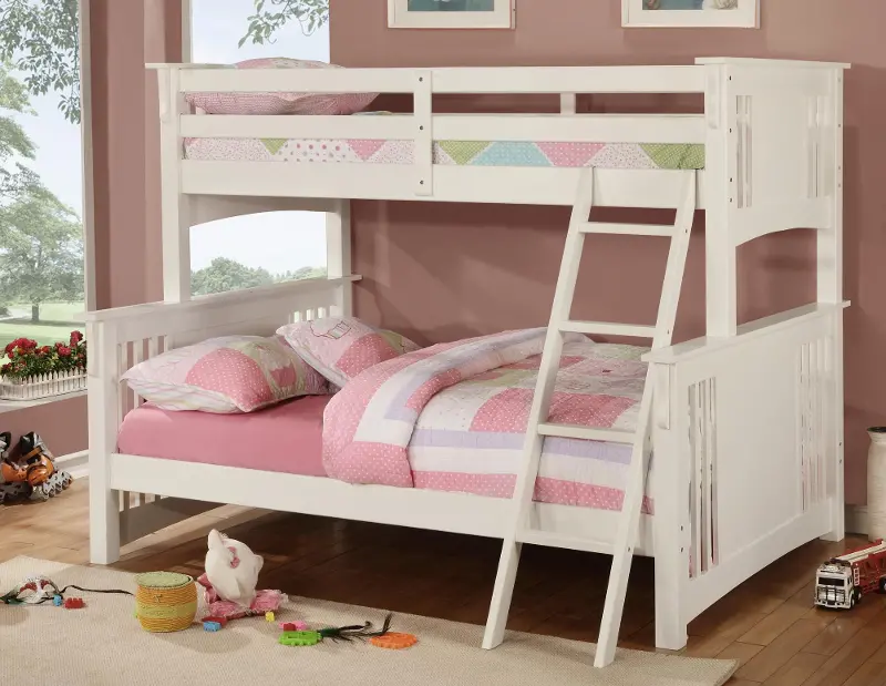 Spring Creek White Twin-over-Full Bunk Bed