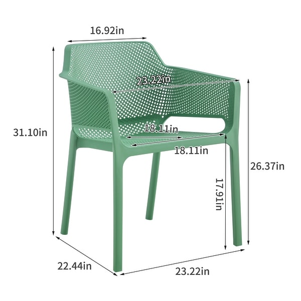 3 Piece Plastic Arm Chair Bistro GRS Premium Ocean Plastic