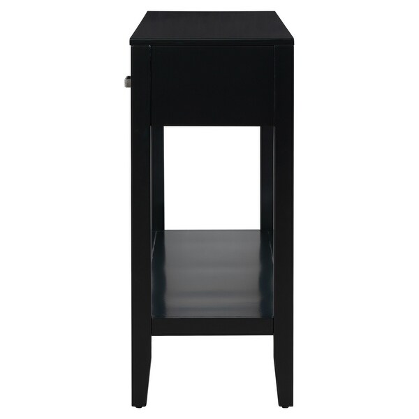 3-Drawer Console Table with 1 Shelf， Classic Entrance Storage Display Table for Entryway， Living Room， Hallway