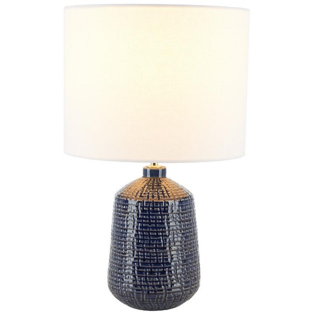 Orrick Table Lamp Navy Blue Safavieh