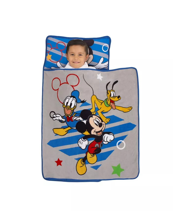 Disney Mickey Mouse Clubhouse Buddies Padded Toddler Nap Mat with Built in Pillow